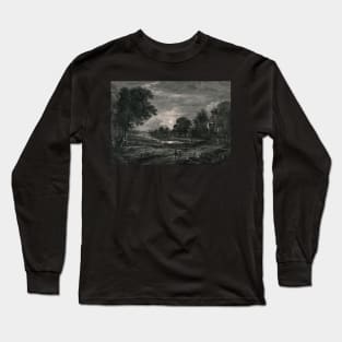 Moonlight Fisherman, Aert van der Neer, 1753 Long Sleeve T-Shirt